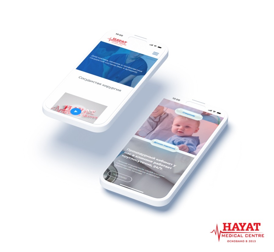 Сайт медицинской клиники "HAYAT"